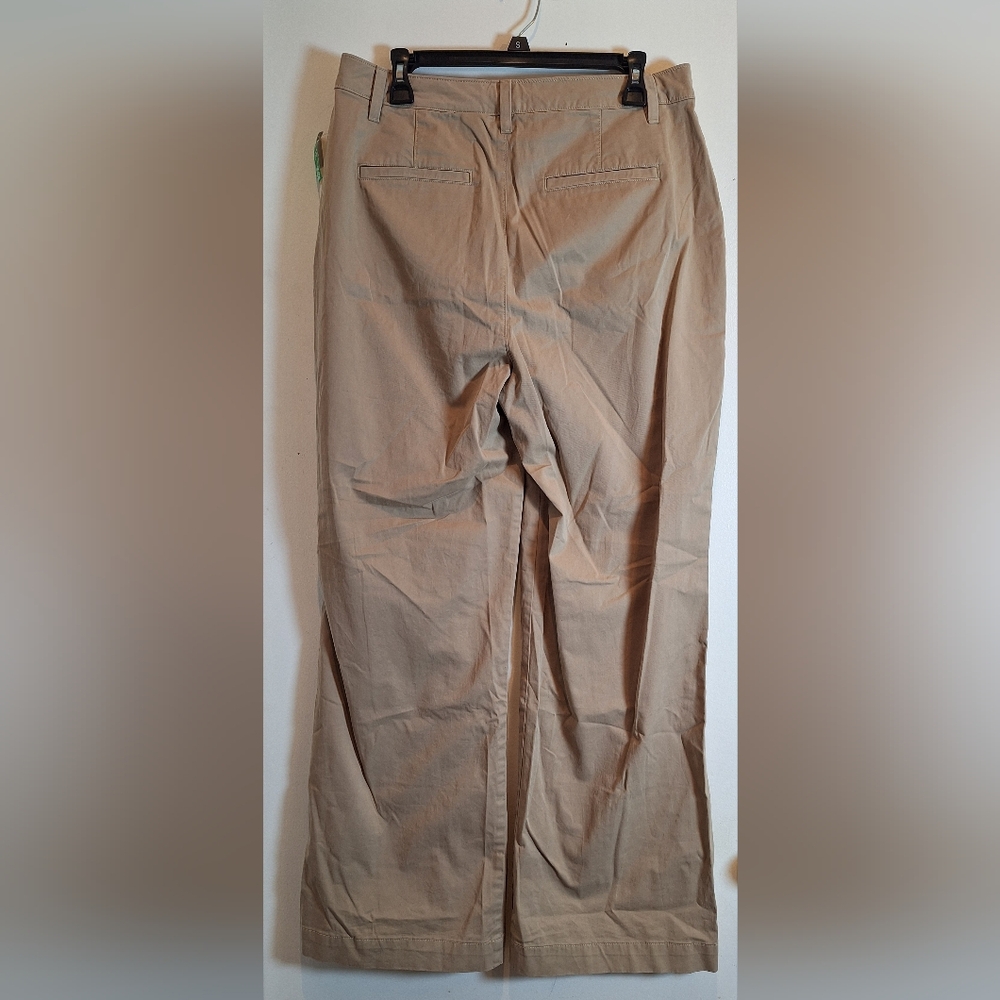 Gap Khaki Flare Chino Women's Size 12 NWT'S High Rise Wide Leg Pants New